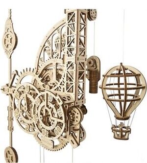 UGEARS Aero Clock Wood Mechanical 3D Puzzle Wall Clock